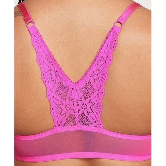 Victoria's Secret Sexy Neon Pink Lace Bra - Picture 4 of 4